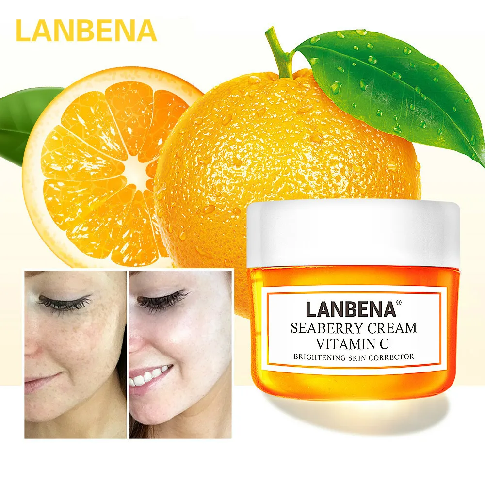 

LANBENA 40g Vitamin C Blemish Whitening Cream remove dark spots melasma Anti Aging Anti Wrinkle face Cream Skin care moisturizer