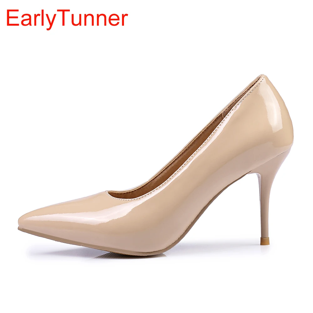 Brand New Classic Black Red Women Glossy Nude Pumps Stiletto High Heels White Lady Formal Shoes EMP50 Plus Big Size 10 48 30 45 Brand New Classic Black Red Women Glossy Nude Pumps Stiletto High Heels White Lady Formal Shoes EMP50 Plus Big Size 10 48 30 45