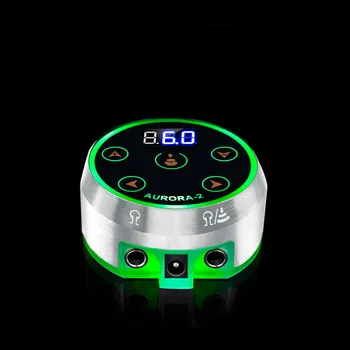 

2019 Professional Mini AURORA II LED Tattoo Power Supply Black/Silver EU US AU plug