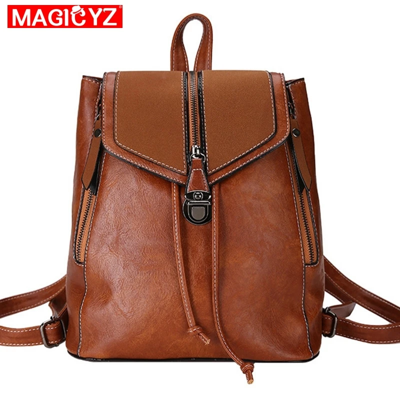 

MAGICYZ Women Backpack Preppy Style Drawstring School Backpacks for Teenage Girls Canvas Back Pack Female Cute Backpack Bags