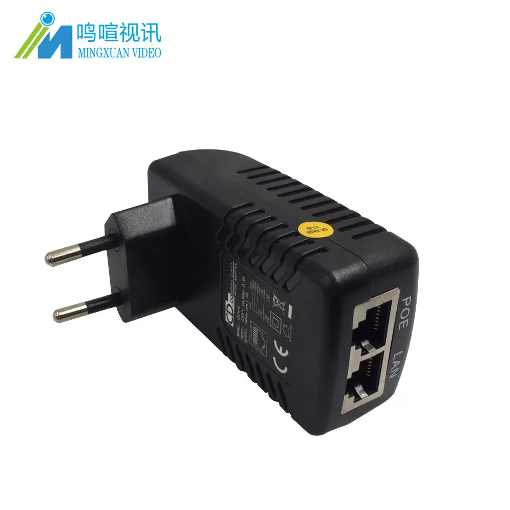 DC 24V 1A POE Injector Over Ethernet Power Supply Adapter for Gateway IP Camera