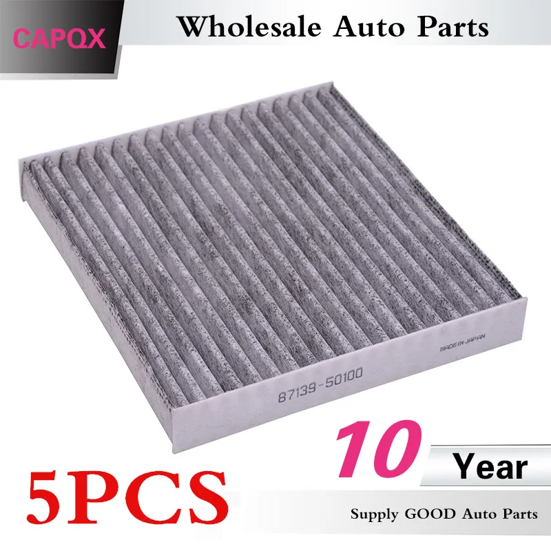 Capqx 5pcs Wholesale Cabin Filter 87139 50100 For Yaris Prius Vios