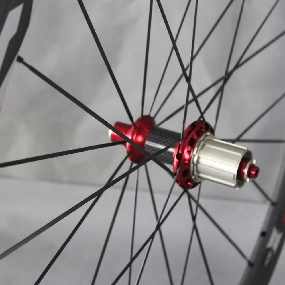 Discount ICAN BIKES 50mm carbon clincher road bike wheels 21mm width UD matt carbon wheels 700C carbon road wheels SP-50C 4