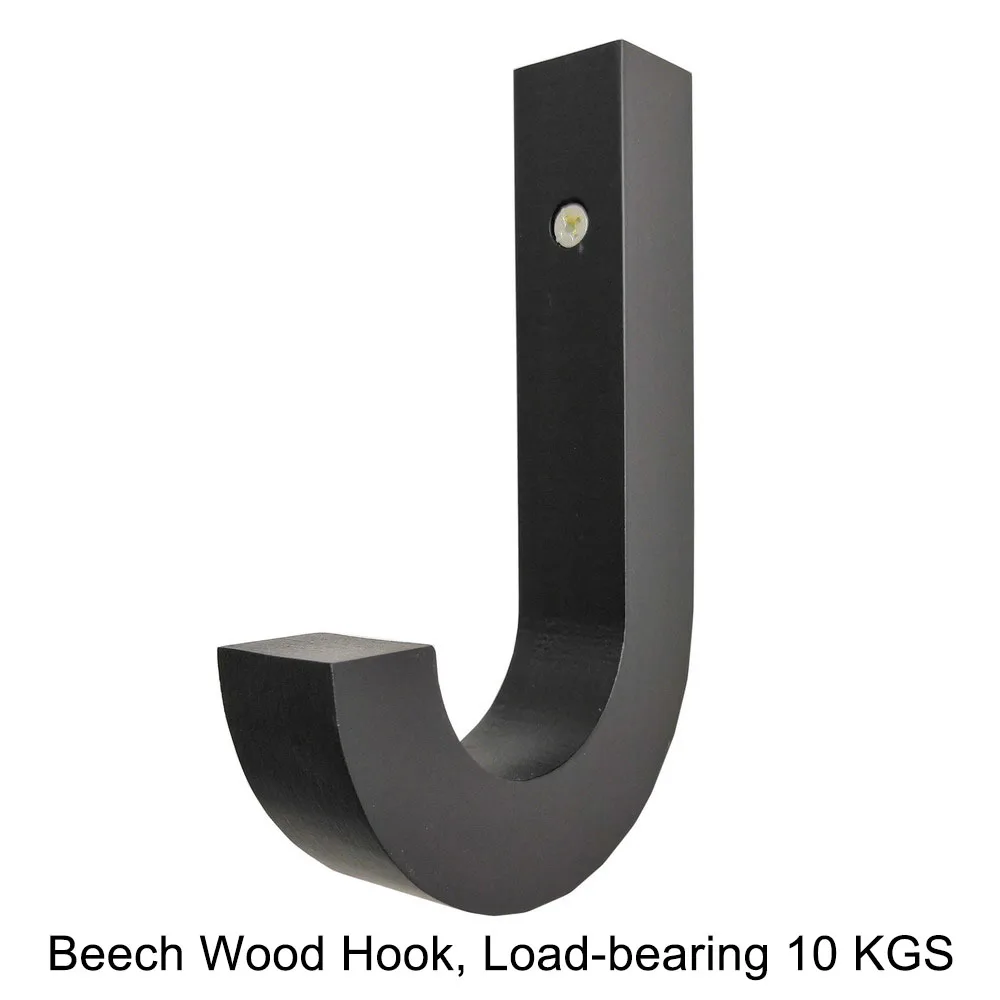 

New Creative Beech Wood Coat Hook, J Hook , Simple Modern Wall Hanging Hook Wooden Hanger Bag Home decorations