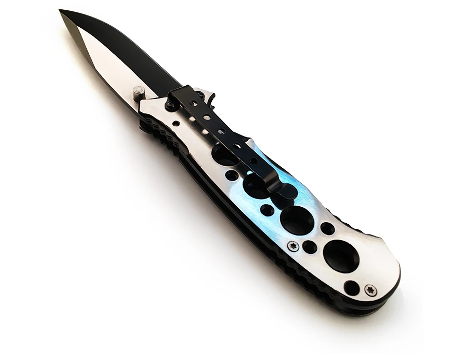 WTT Tactical Folding Knife Full Steel Utility Combat Survival Hunting EDC Knives Outdoor Camping Military Multi Tools 440 Blade