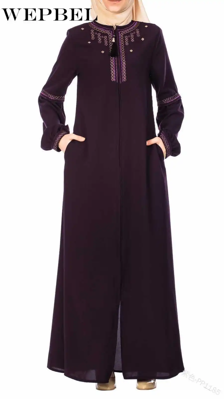 WEPBEL мусульманское платье шикарное женское кафтан абайя тонкое мусульманское платье для вечеринки кафтан абайя джилбаб мусульманская одежда для вечеринки
