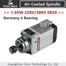 4 шт керамические подшипники 1,5 кВт мотор шпинделя с воздушным охлаждением 220 В 380 В ER20 биение 0,01 мм