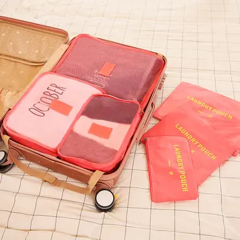 

SIX SIZE COLORFUL ZIP STORAGE BAG NEW TRAVEL CASE LAUNDAY POUCH TRAVEL CASUAL PORTABLE BAG