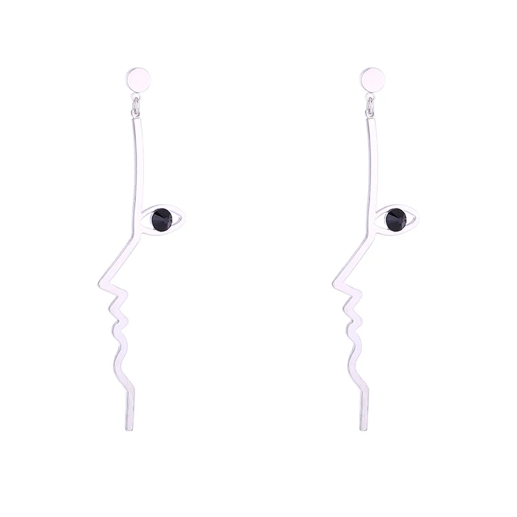 TONGKWOK Bohemia Exaggeration Dangle Earrings For Women Silk Thread Tassel Metal Long Chandelier #136312 | Украшения и аксессуары