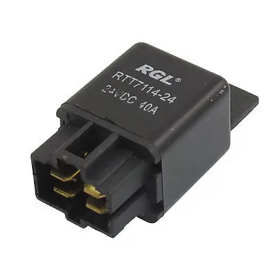 

5PCS DC12V DC 24V 40A NO 4 Pins 6.5mm Mounting Hole 4 Pin Socket Automotive Truck Car Relay