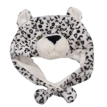 Леопардовая милая плюшевая зимняя Лыжная шапочка в стиле авиатор, зимние женские шляпы
