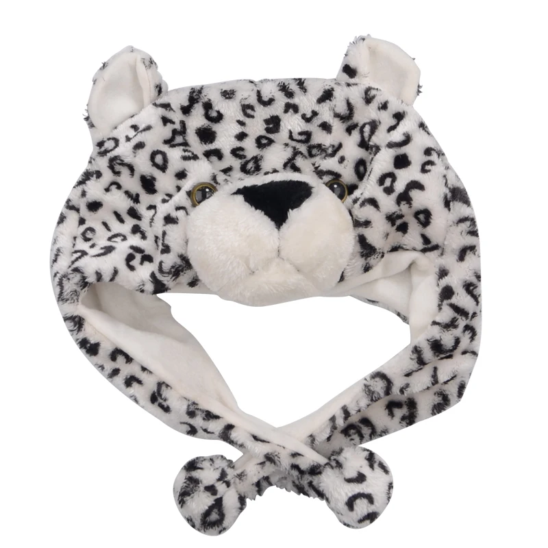 

Leopard Cute Plush Animal Winter Hat Beanie Aviator Style Winter Woman hats