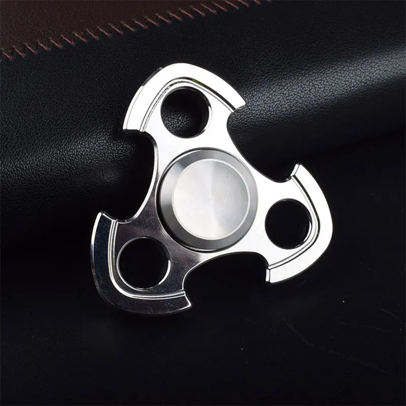 Pure Steel Three-leaf Shield Fidget Spinner Long Time Rotation Hand Spinner Adult Anti Stress ADHD Boring Toys Creative Leisure