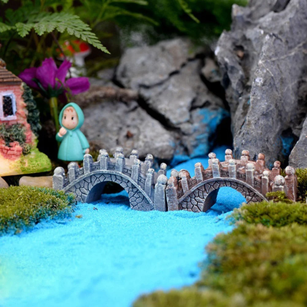 2 Pcs Retro Arch Bridge Fish Tank Aquarium Micro Landscape Miniature Ornaments