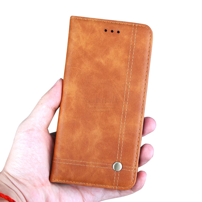 Винтажный кожаный чехол-книжка для Xiaomi PocoPhone F1, Роскошный кошелек с отделением для карт, Магнитный чехол-книжка, повседневный чехол для телефона, Fundas