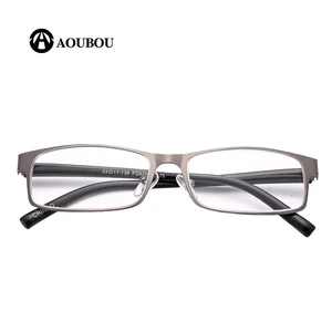 Image 4 - AOUBOU Brand High End Business Reading Glasses Men Stainless Steel PD62 Leesbril Ochki +1.75+1.25 Degree Gafas De Lectura  AB002