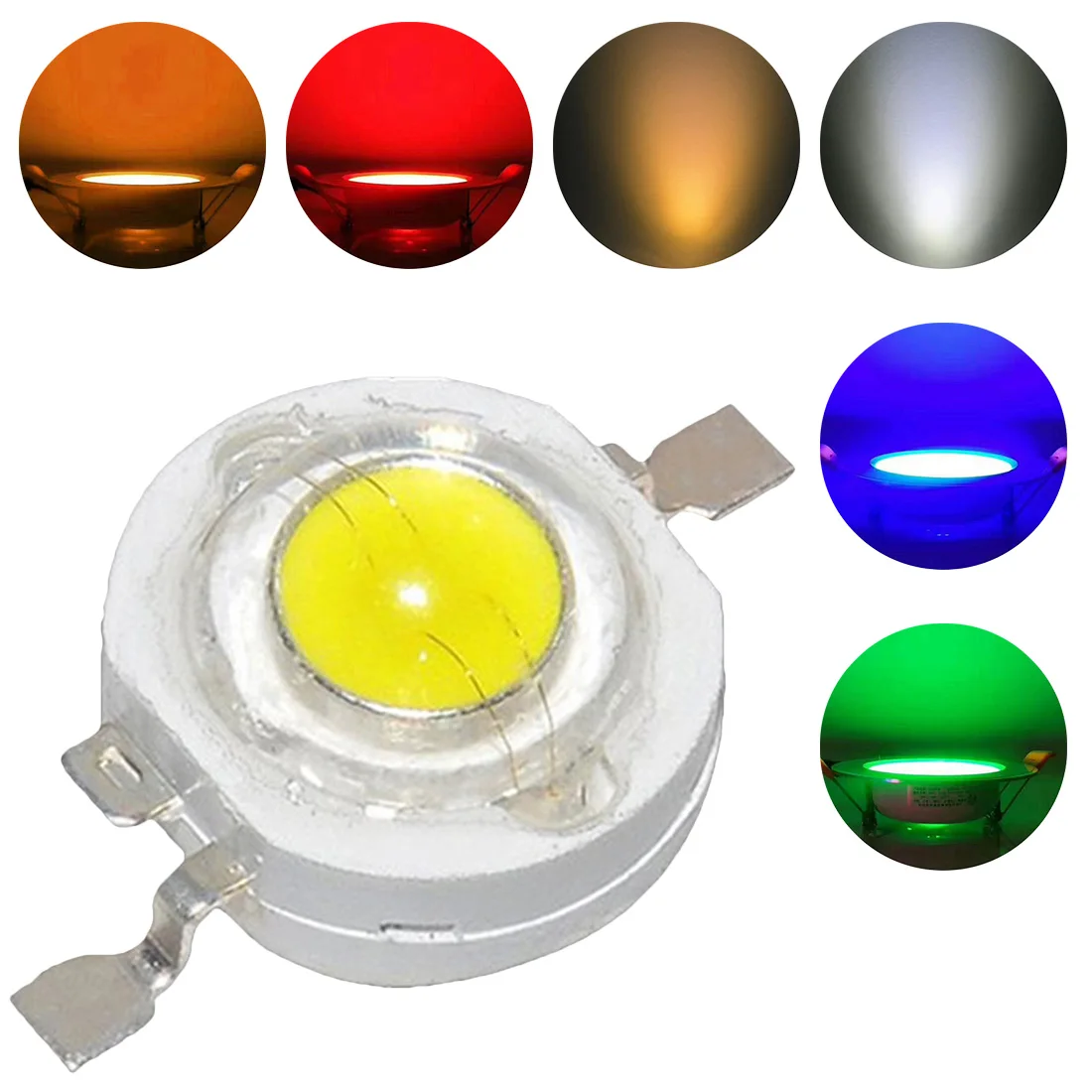 

10 and 1 white/warm white 3 w high power LED lamp bead (5 five white/warm white)