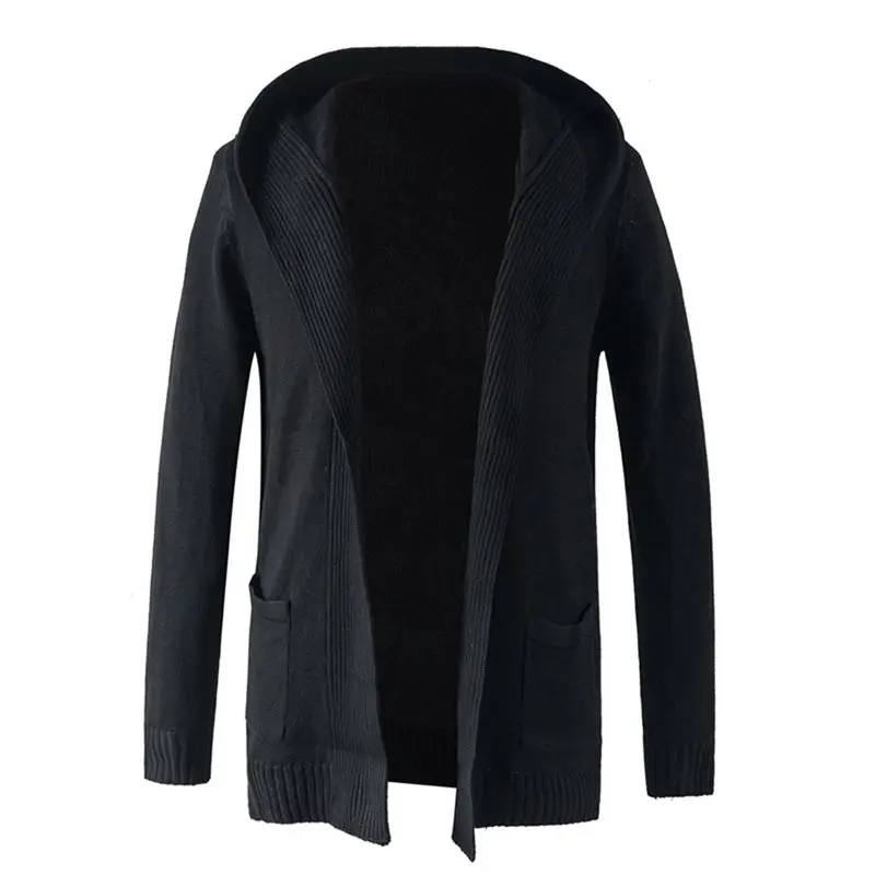 

Men Sweaters Casual High Street Black Gothic Plus Size Loose Hooded Solid Spring 2019 Fashion Pockets Gray Goth Tops