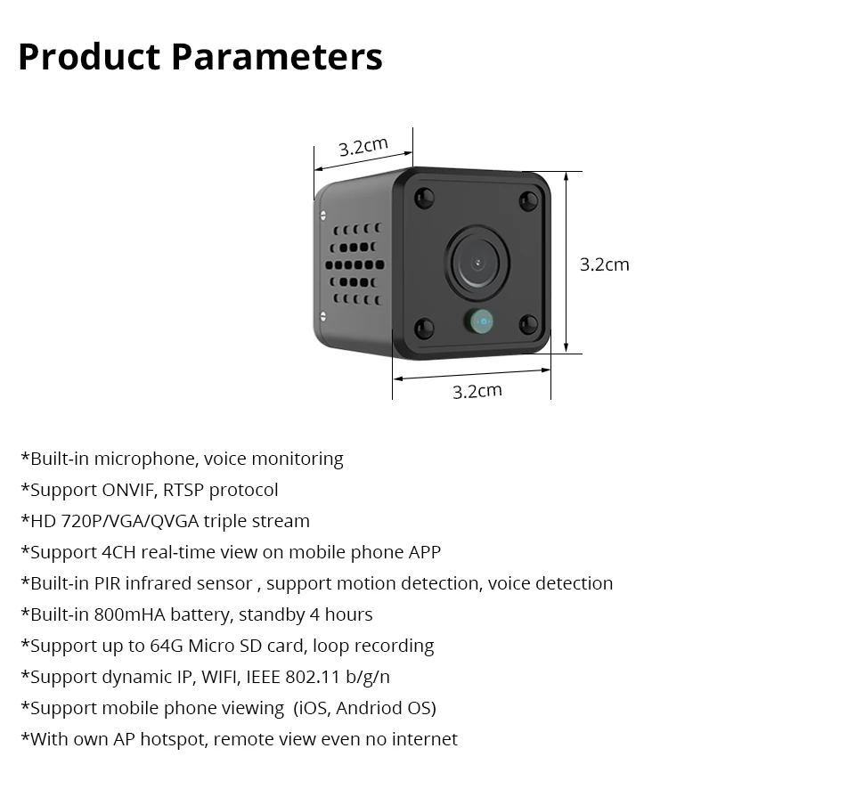 Tuya Smart 1080P мини-камера с эхо-шоу Onvif запись ночного видения Обнаружение движения аудио-видео синхронизация Funtion