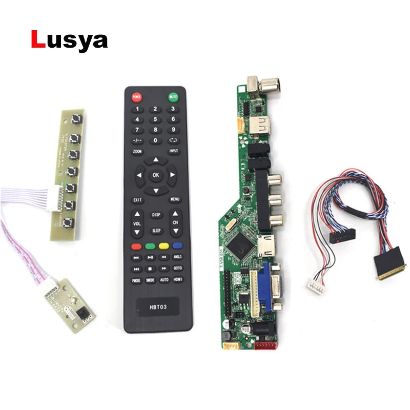 

HDMI VGA AV USB AUDIO LCD Controller Board For 14"15.6" B140XW01 B156XW02 LP156WH2 B156XW04 B156XTN02.1 1366x768 kit C1-006