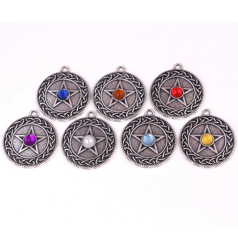 

KNOT PENTAGRAM PENDANT PEWTER WITH CORD Wicca Pagan Witch Goth Pentacle