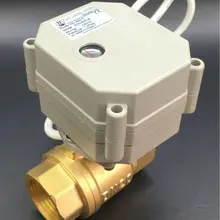 2Nm привод с BSP/NPT 3/4 ''латунный клапан AC110V-230V 3 провода 4 провода 2-способ DN20 моторизованный шаровой клапан TF20-B2-C