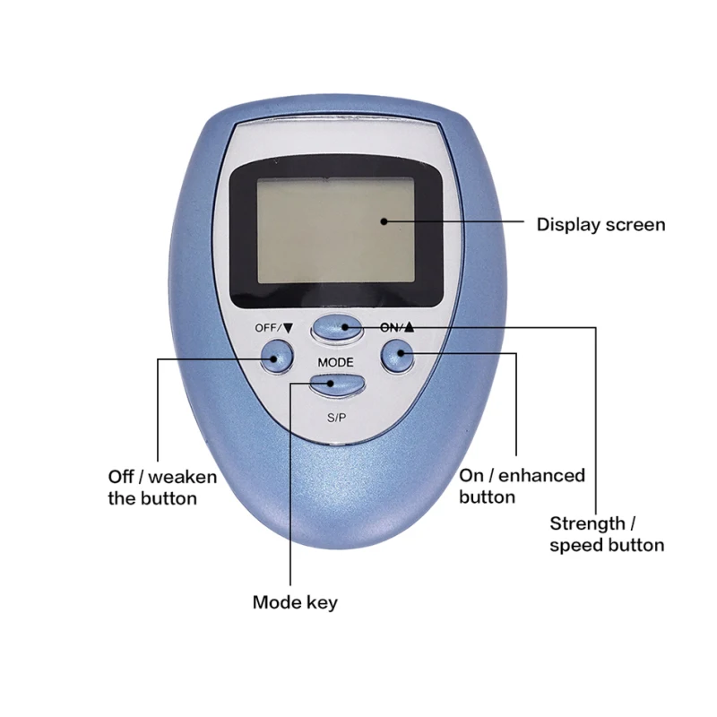 New 2019 4 pad body muscle stimulator electric vibration meridian pulse muscle stimulator relieve physical therapy massage-3