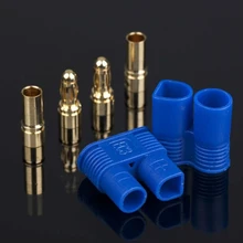 O Envio gratuito de 10 Pares EC3 Feminino Masculino 3mm Conector Da Bateria Tipo Bala Banhado A Ouro Plugue FCI