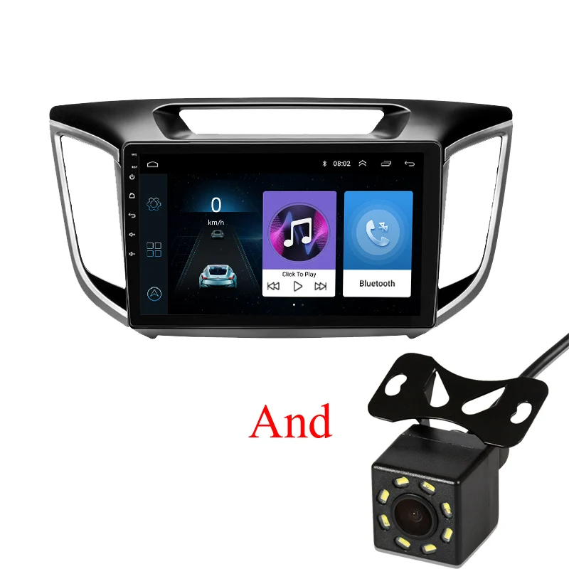 Android 8.1 car dvd gps player For Hyundai Creta ix25 with car radio and navigation playback multimedia video stereo IPS HD - Цвет: ix25-8LED