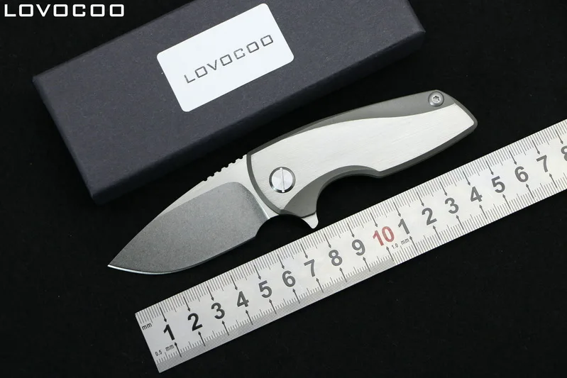 

top Anton Malyshev Gnome folding knife D2 steel blade bearing TC4 titanium handle outdoor hunting camping pocket knife EDC tool