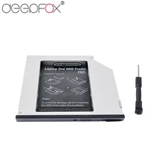 DeepFox Алюминий Optibay 2nd HDD Caddy 9,5 мм SATA 3,0 коробка для жесткого диска корпус DVD адаптер 2,5 SSD 2 ТБ для Dell E6400