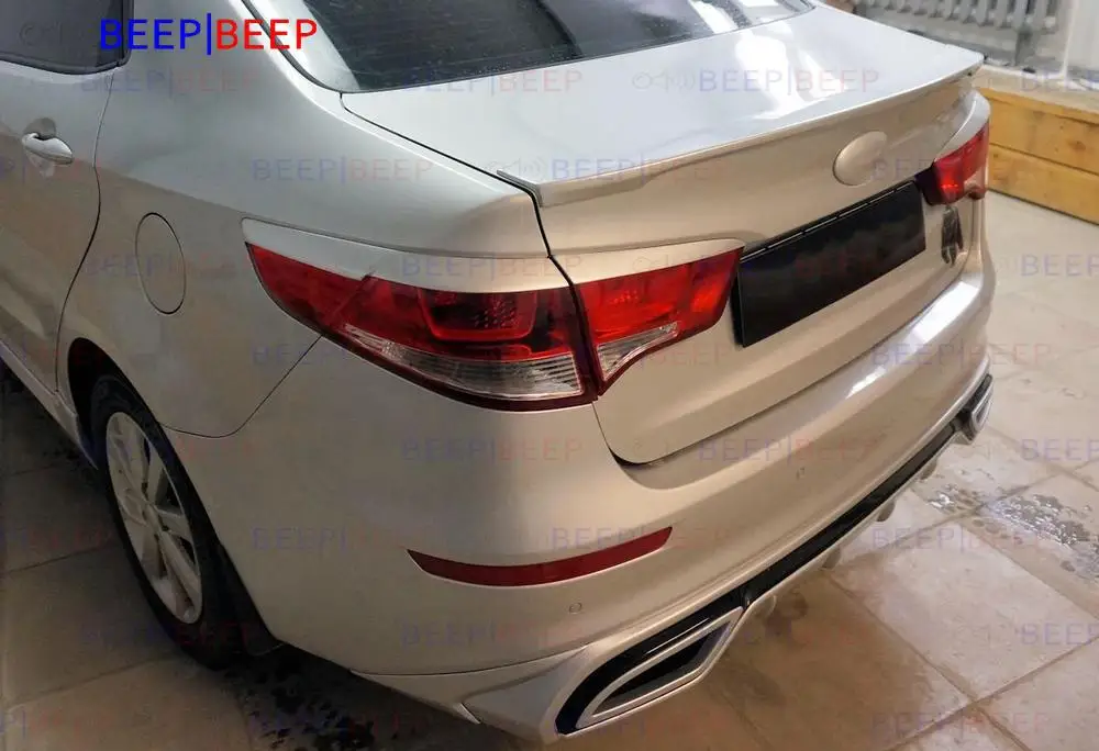 Eyebrows On Rear Lights For Kia Rio 3 FL 2015 2017 ABS Plastic Broad