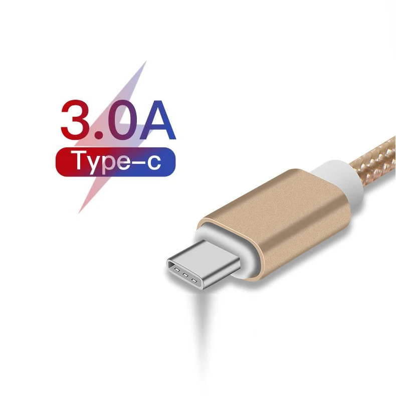

USB Type C Cable For Samsung S10 Huawei P30 Pro Fast Charge Type-C Mobile Phone Charging Wire USB C Cable for Samsung S9 S8