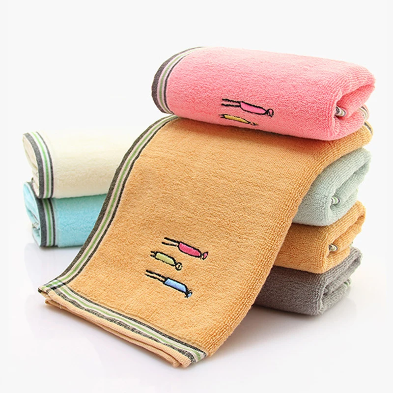 

100% Cotton Solid Bath Towel Beach Towel For Adults Fast Drying Soft Cotton Thick High Absorbent Antibacterial 34*74cm