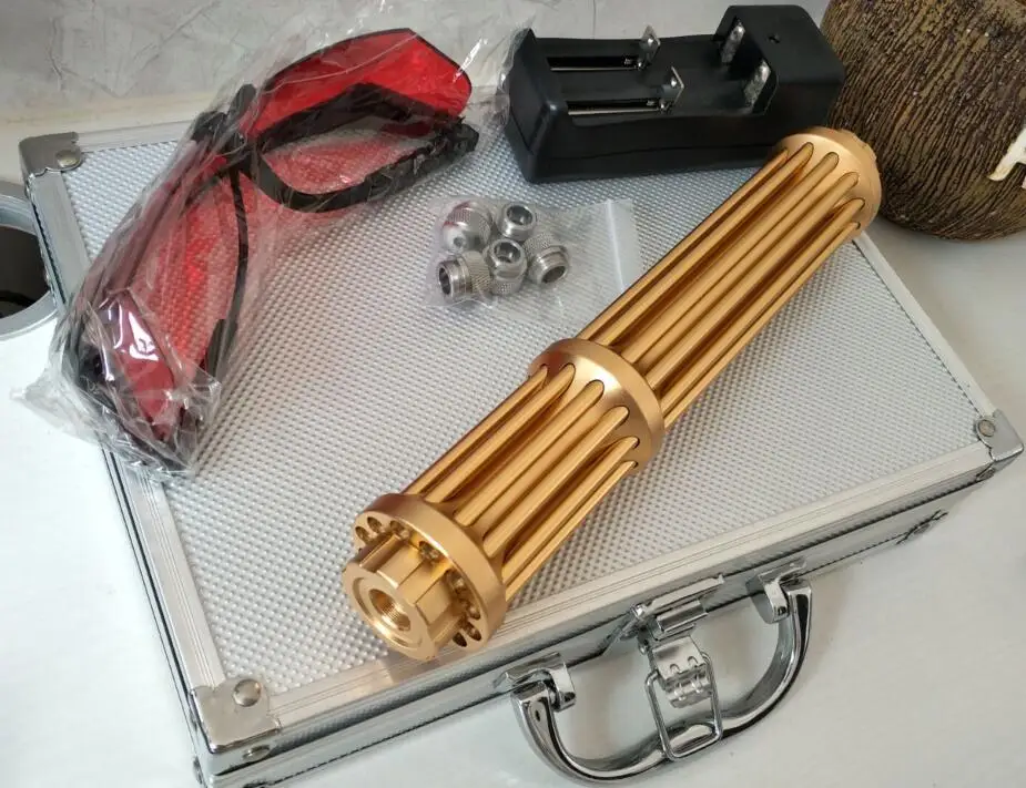 

Most Powerful Military 100000m 450nm Blue Laser Pointers SOS Flashlight Burn Match Candle Lit Cigarette Wicked LAZER +Box