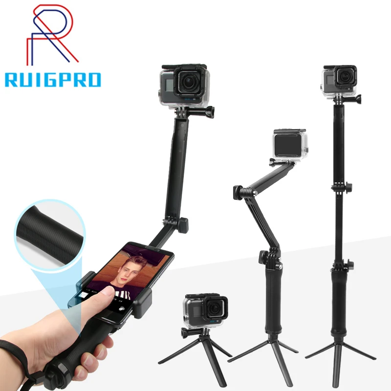 3/ camera 2/ x telecomando selfie stick WiFi fisso della porta telecomando Fix clip per GoPro Hero4/ 3/