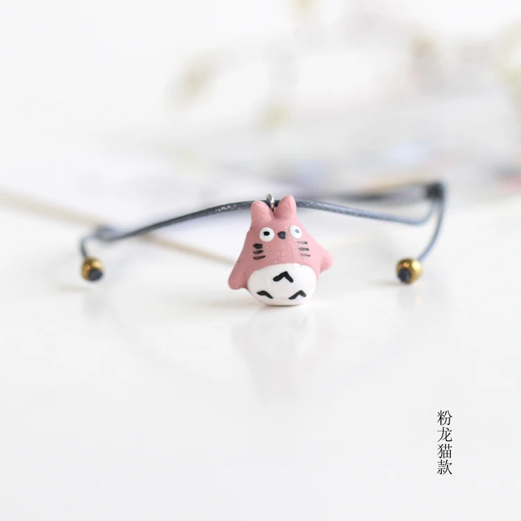 Новые милые Мультяшные керамические браслеты для женщины, девушка, возлюбленные в японском стиле ювелирные изделия ручной работы маленький браслет с рисунком кота Тоторо