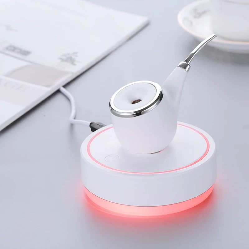 

Creative Tobacco Pipe Air Humidifier Colorful Night Light Water Diffuser Suitable For Home And Office And Car Mini USB Nebulizer