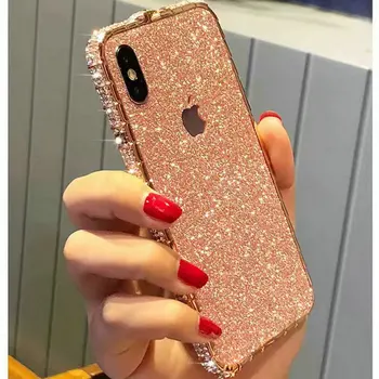 

10pcs/lot For iPhone 8 7 6S Plus Diamond Frame Bling Snake Rhinestone Glitter Bumper Case For iPhone XR Xs Max