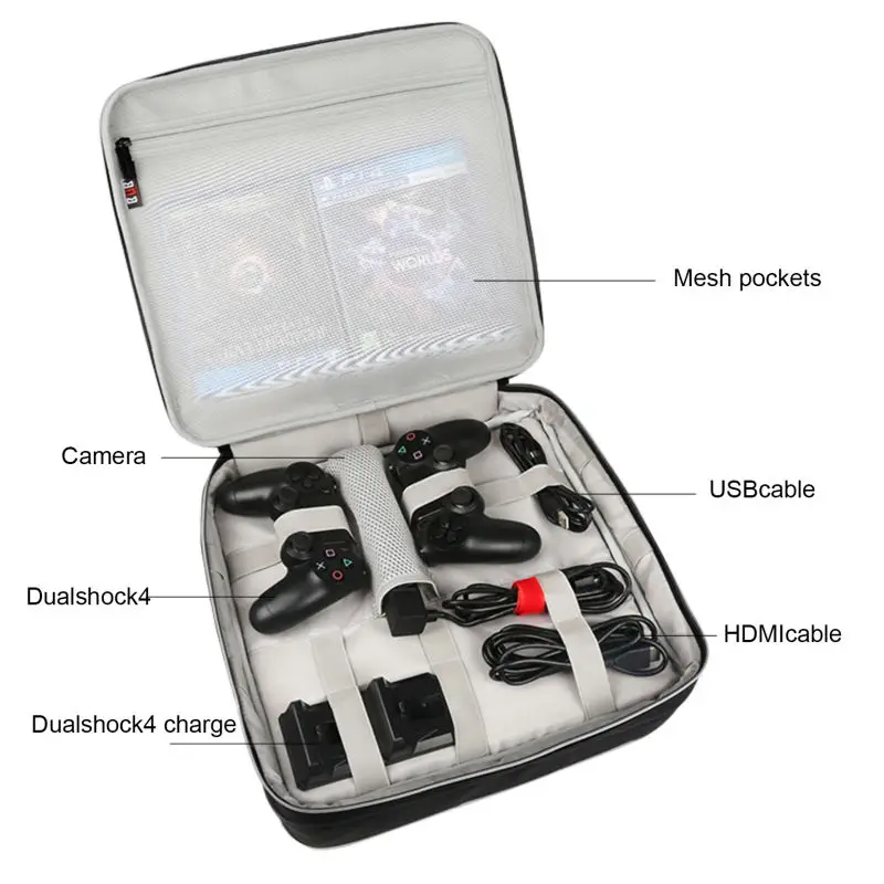 New Travel Storage Carry Case Protective Shoulder Bag Handbag for PlayStation 4 System Console Carrying Bag and Accessories