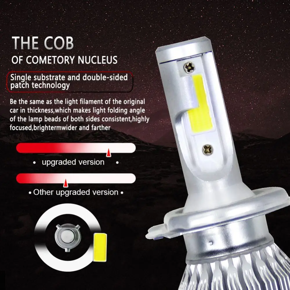 2 шт. светодиодный Автомобильные светодиодные лампы H4/HB2/9003 (C9)|Передние LED-фары для