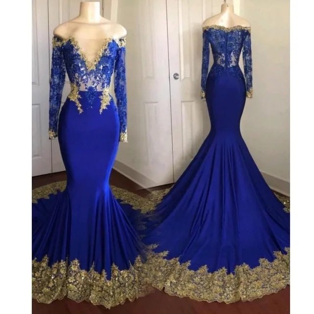 royal blue prom dresses 2019 plus size