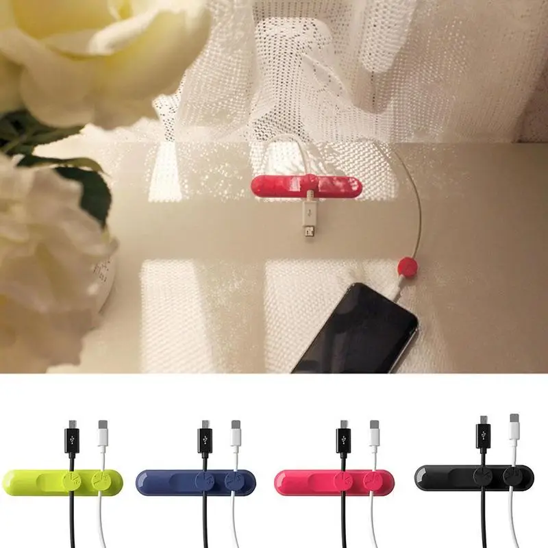 

Magnetic Cable Organizer USB Cable Management Winder Clip Desktop Workstation Wire Cord Protector Cable Holder For iPhone