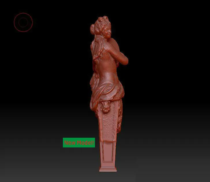 3D модель stl формат сплошная вращения скульптуры для станка с ЧПУ женские жрецы