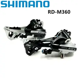 Shimano acera RD M360 7 8 задний переключатель скорости 21/24 Скорость MTB горный велосипед 7/8 Скорость выбеге переключения RD-M360 черный, серебристый цвет