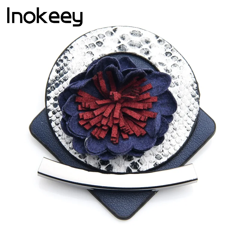 

Inokeey Alloy Geometry Snake Leather Flower Brooch Pins For Women Brooch Pins Round Scarf Buckle Jewelry Gift
