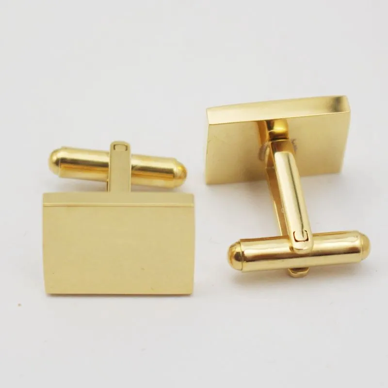 Gold Color 316L Stainless Steel Ring 17mm Square Shape Women Men Ring Can Be Customize Laser text or logo