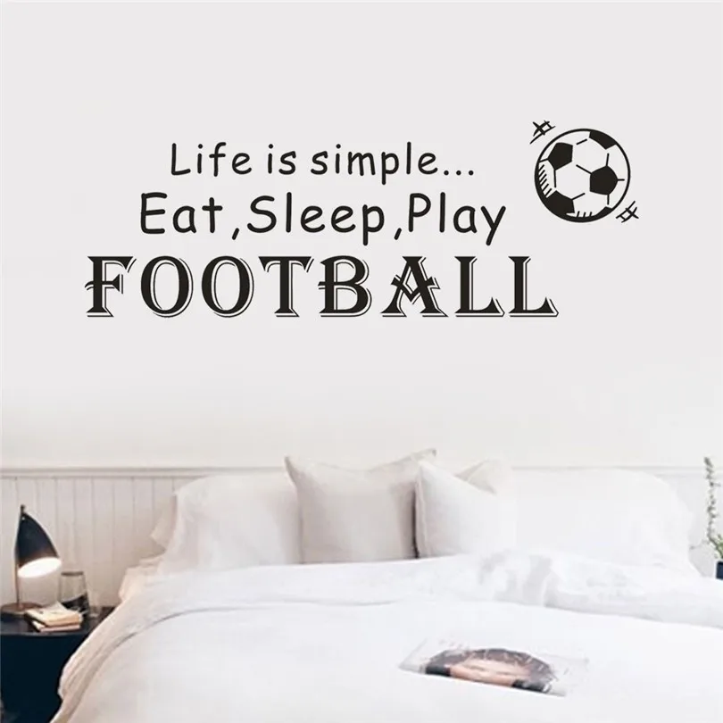 Home Decoration 6824cm Livingroom Sticker Football Removable Art Vinyl Mural Home Room Decor Wall Stickers (4)