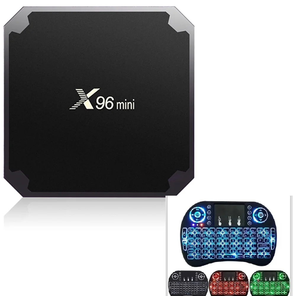 ТВ приставка X96 mini на Android 2 + 16 ГБ Amlogic S905W 4 ядра 100 Мбит/с Wi Fi ГГц|ТВ-приставки и
