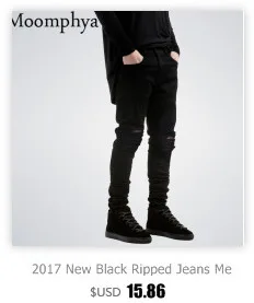 2017 New Black Ripped Jeans Men With Holes Denim Super Skinny Famous Designer Brand Slim Fit Jean Pants Scratched Biker Jeans